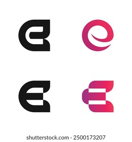 Letter E logo icon design vector template