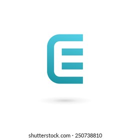 Letter E logo icon design template elements 