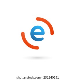 Letter E logo icon design template elements 