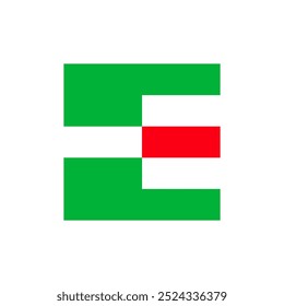 Letter E logo. Icon design. Template elements. Geometric abstract logos