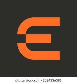 Logotipo da letra E. Design de ícones. Elementos do modelo. Logótipos abstratos geométricos