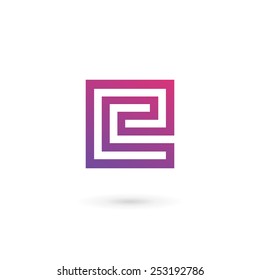 Letter E logo icon design template elements 