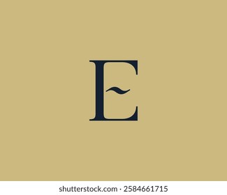 Letter E logo icon design. Classic style luxury monogram.