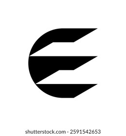 Letter E logo. Icon design. Template elements. Geometric abstract logos
