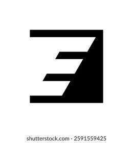 Letter E logo. Icon design. Template elements. Geometric abstract logos