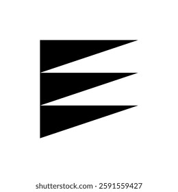 Letter E logo. Icon design. Template elements. Geometric abstract logos