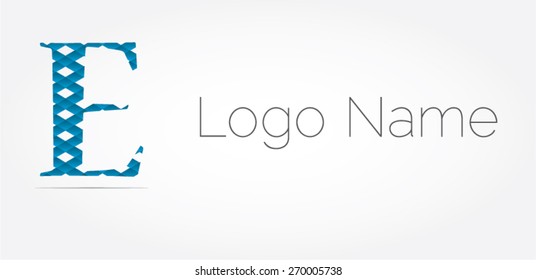 Letter E logo icon design template elements