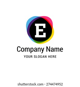 Letter E logo icon design | alphabet letter | Stylish Colorful typographic template elements | shiny icon template | corporate identity