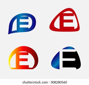 Letter E logo icon design template elements

