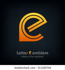 Letter E logo icon design typography template elements, ABC concept type as logotype, Leters of the alphabet, Vector illustration Eps 10