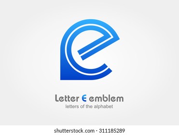 Letter E logo icon design typography template elements, ABC concept type as logotype, Leters of the alphabet, Vector illustration Eps 10