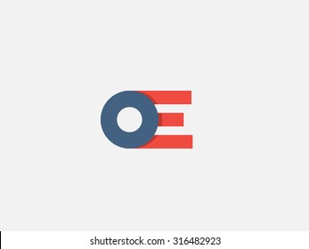 Letter E, logo icon design template. Vector business elements.