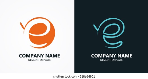 Letter E logo icon design template elements