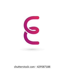 Letter E logo icon design template elements