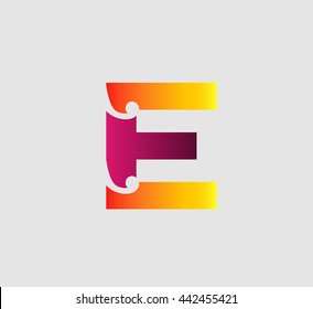 Letter E logo icon design template elements
