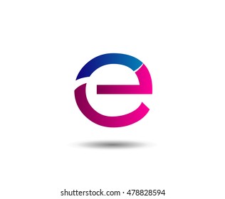 Letter e logo icon design template elements
