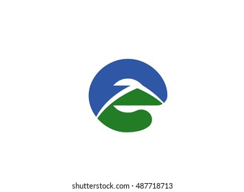 Letter e logo icon design template elements
