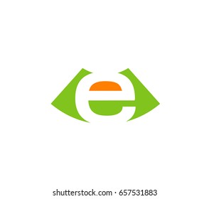Letter e logo icon design template elements
