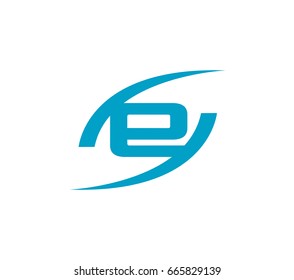 Letter e logo icon design template elements
