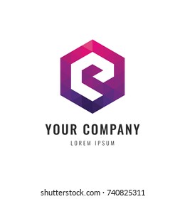 Letter E logo icon design template elements.