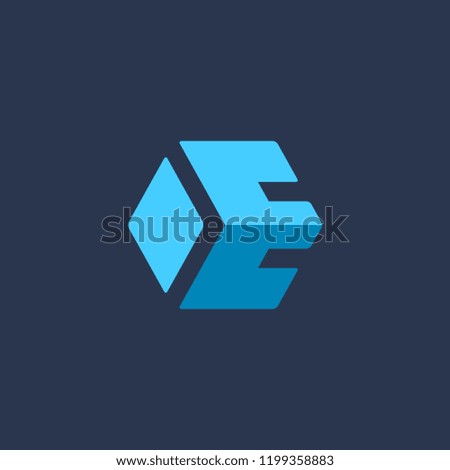 Letter E logo icon design template elements