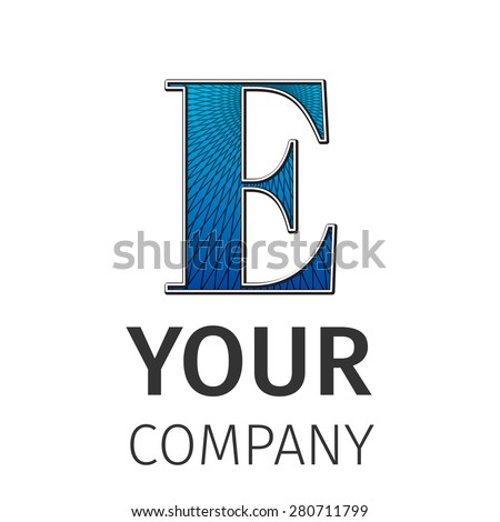 Letter E logo icon design template elements. Abstract guilloche Logo. Excellent vector illustration, EPS 10