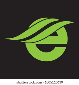 Letter E logo icon flat and vector design template
