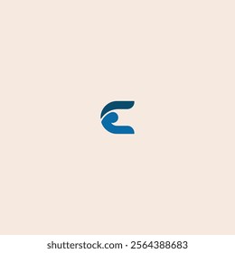 Letter E logo icon flat vector design.