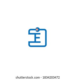 Letter E  logo icon forming a wrench and bolt design concept