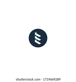 logotipo de letra e, logotipo de icono, logotipo moderno