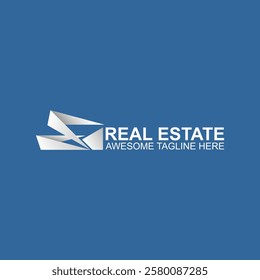 letter e logo icon for real estate or building with creative illustration