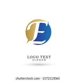 Letter E Logo. Icon & Symbol Vector Template.