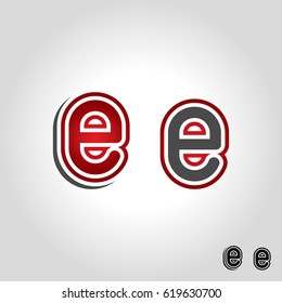 letter e logo, icon and symbol vector illustration