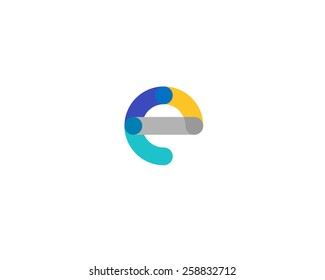 Letter E logo icon vector design. Colorful symbol 