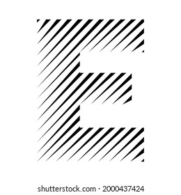 letra E ilustración del logotipo art. e logotipo vectorial line art.