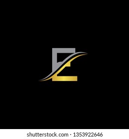 Letter E Logo. Initial Letter Design Vector Luxury Colors