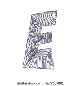 letter E logo. Line art. vector illustration