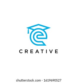 Letter E Logo. minimalist Unique modern geometric creative elegant. Vector icon