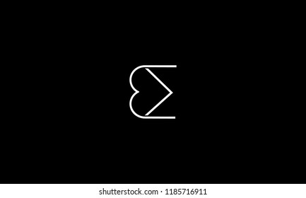 LETTER E AND E LOGO WITH NEGATIVE SPACE EFFECT FOR ILLUSTRATION OR LOGO DESIGN USE