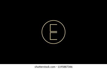 LETTER E LOGO WITH NEGATIVE SPACE EFFECT IN SQUARE FRAME FOR LOGO DESIGN OR ILLUSTRATION USE