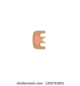 letter E for logo pet