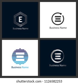 Letter E Logo Set Design