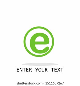 Letter E logo with a simple, clean and modern concept. with green and light green. It is suitable for company logos.