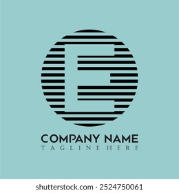 El logotipo de la letra E con un estilo simple y elegante es adecuado para su uso por varias empresas o para uso personal