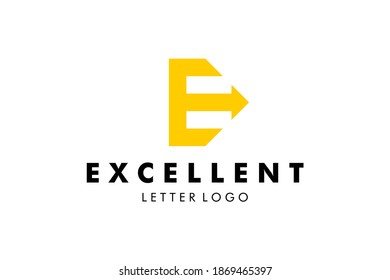 Letter E Logo : Suitable for Company Theme, Logistic Shipping Theme, Technology Theme, Initial Theme, Infographics and Other Graphic Related Assets.