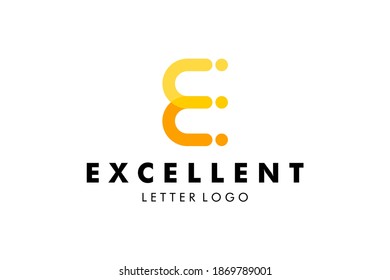 Letter E Logo : Suitable for Company Theme, Technology Theme, Initial Theme, Teamwork Theme, Infographics and Other Graphic Related Assets.
