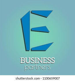 Letter e logo symbol for branding template