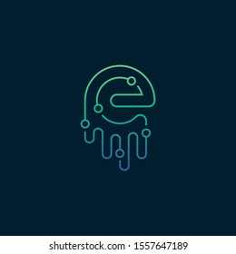 Letter E logo symbol design vector template