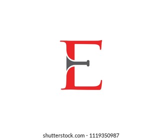 Letter E logo and symbols template icons app