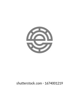 letter e logo for technology company vector illustration